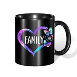 Taza personalizada Mariposa Abuela Diseño Corazón