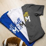 Gepersonaliseerd Voetbal Mamashirt Glitter Voetbalshirt met Naam en Nummer
