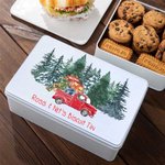 Personalized Metal Christmas Truck Biscuit Tin