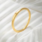 Personlig Delikat Sterling Silver 925 Initial Stapelring Gåvor till henne