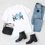 Gepersonaliseerd Voetbal Mamashirt Glitter Voetbalshirt met Naam en Nummer