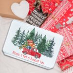 Personalized Metal Christmas Truck Biscuit Tin