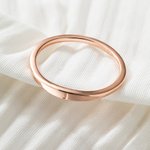 Personlig Delikat Sterling Silver 925 Initial Stapelring Gåvor till henne