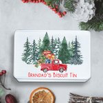 Personalized Metal Christmas Truck Biscuit Tin