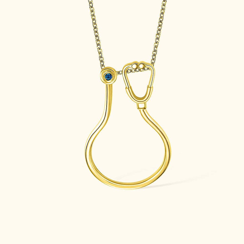 Collier porte-bague infirmière personnalisé | Bijou médical pour mains occupées - CALLIE FR