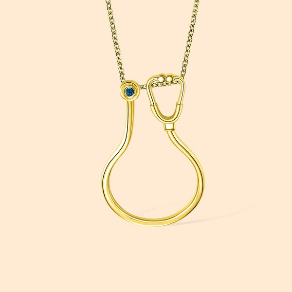 Collier porte-bague infirmière personnalisé