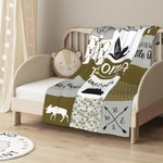 Coperta personalizzata per bambini in stile bosco con nome Regalo di compleanno per bambini