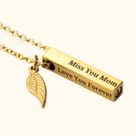 Personalised Engraved Bar Urn Ashes Memorial  Necklace with Text Cremation Jewellery Keepsake Gift for Women Pet Loss