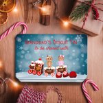 Personalized Christmas Cute Gingerbread Man Character Metal Biscuit Tin