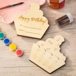 Personalisierte Satz von 4 Svg Laser Geburtstagstorte Kartenhalter DIY Einkaufskarte mit 12 Farben 2 Stifte