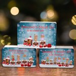 Personalized Christmas Cute Gingerbread Man Character Metal Biscuit Tin