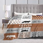 Coperta personalizzata per bambini in stile bosco con nome Regalo di compleanno per bambini