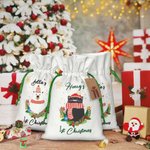 Sac Cadeau Personnalisé avec Motif et Nom Paquet Cadeau du Premier Noël pour Enfants