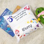 Personalizado Bolsillo de Lectura Almohada Funda de Cojín con Nombre de Niño Decoración de Guardería