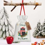 Sac Cadeau Personnalisé avec Motif et Nom Paquet Cadeau du Premier Noël pour Enfants