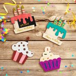 Personalisierte Satz von 4 Svg Laser Geburtstagstorte Kartenhalter DIY Einkaufskarte mit 12 Farben 2 Stifte