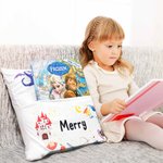 Personalizado Bolsillo de Lectura Almohada Funda de Cojín con Nombre de Niño Decoración de Guardería
