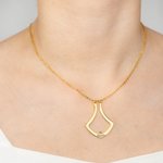 Personalized Ring Holder Necklace with Birthstone and Name