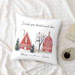 Gepersonaliseerd I Wish You Lived Next Door Kussenhoes Beste Vriend Cadeau