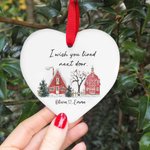 Personalisierte Keramik Ornament Ich wünschte, Sie lebte nebenan