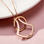 Personalized Ring Holder Necklace with Birthstone and Name