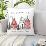 Gepersonaliseerd I Wish You Lived Next Door Kussenhoes Beste Vriend Cadeau