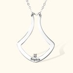 Personalized Ring Holder Necklace with Birthstone and Name