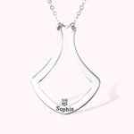 Personalized Ring Holder Necklace with Birthstone and Name
