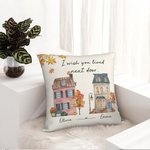 Gepersonaliseerd I Wish You Lived Next Door Kussenhoes Beste Vriend Cadeau