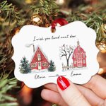 Personalisierte Keramik Ornament Ich wünschte, Sie lebte nebenan