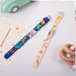 Personalizzato Dinosauro Fantasia Unicorno Farfalla Veicolo Bracciale identificativo di allarme medico in silicone regolabile con testo inciso Regalo 