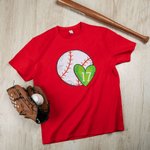Camiseta personalizada Fútbol Baloncesto Béisbol Pelota Corazón con Número para Amante del Deporte