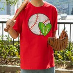 Camiseta personalizada Fútbol Baloncesto Béisbol Pelota Corazón con Número para Amante del Deporte