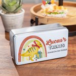 Boîte à biscuits en métal personnalisée Licorne ou Dinosaure arc-en-ciel fantaisie