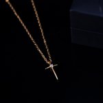 Personalisierte zierliche Geburtsstein Kreuz Halskette Schmuck Geschenke für sie