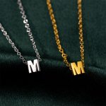 Personalised Double Layered Necklace with Birthstne and Initial for Women Jewellery