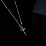Personalisierte zierliche Geburtsstein Kreuz Halskette Schmuck Geschenke für sie