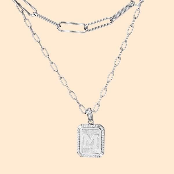 Personalisierte geschichteten Halskette Sterling Silber 925 mit Initial Platte für Geburtstag Jahrestag Muttertag Geschenk