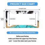 Personalisierte Aluminium Türkis und Kuhfell Glitter Dekorative Nummernschild