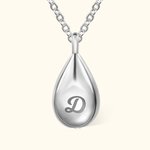 Collier d'Urne de Cendre Personnalisé avec Texte Pendentif Gravé en Forme de Goutte d'Eau Cadeau Commémoratif pour Femme