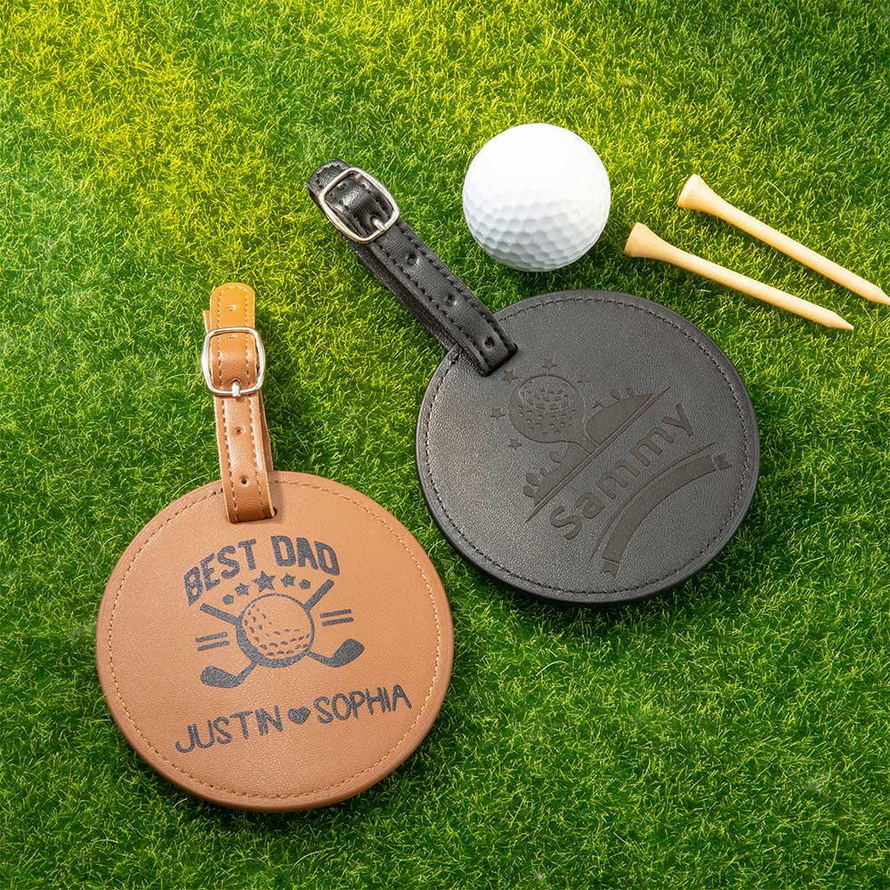 Personalized PU Leather Golf Tee Holder for Bag Gift for Golf Lover