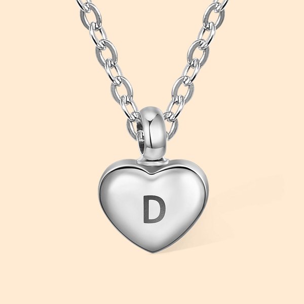 Collana per urna crematoria personalizzata con cuore Regalo per la memoria