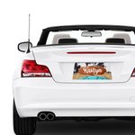 Personalisierte Aluminium Türkis und Kuhfell Glitter Dekorative Nummernschild