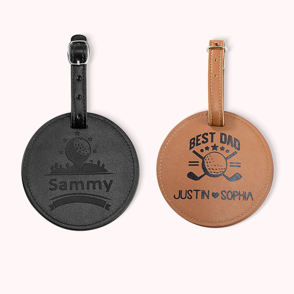 Personalized PU Leather Golf Tee Holder for Bag Gift for Golf Lover