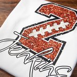 Maglietta e felpa con cappuccio con numero o iniziale di calcio personalizzati