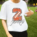 Maglietta e felpa con cappuccio con numero o iniziale di calcio personalizzati