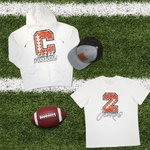 Maglietta e felpa con cappuccio con numero o iniziale di calcio personalizzati