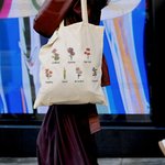 Personalised Birth Flower Canvas Tote Bag with Name Large Capacity Mother's Day Birthday Gift for Women