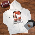 Maglietta e felpa con cappuccio con numero o iniziale di calcio personalizzati