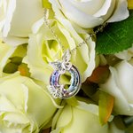 Personalisierte Schmetterlinge Halskette mit Kristall verschönert